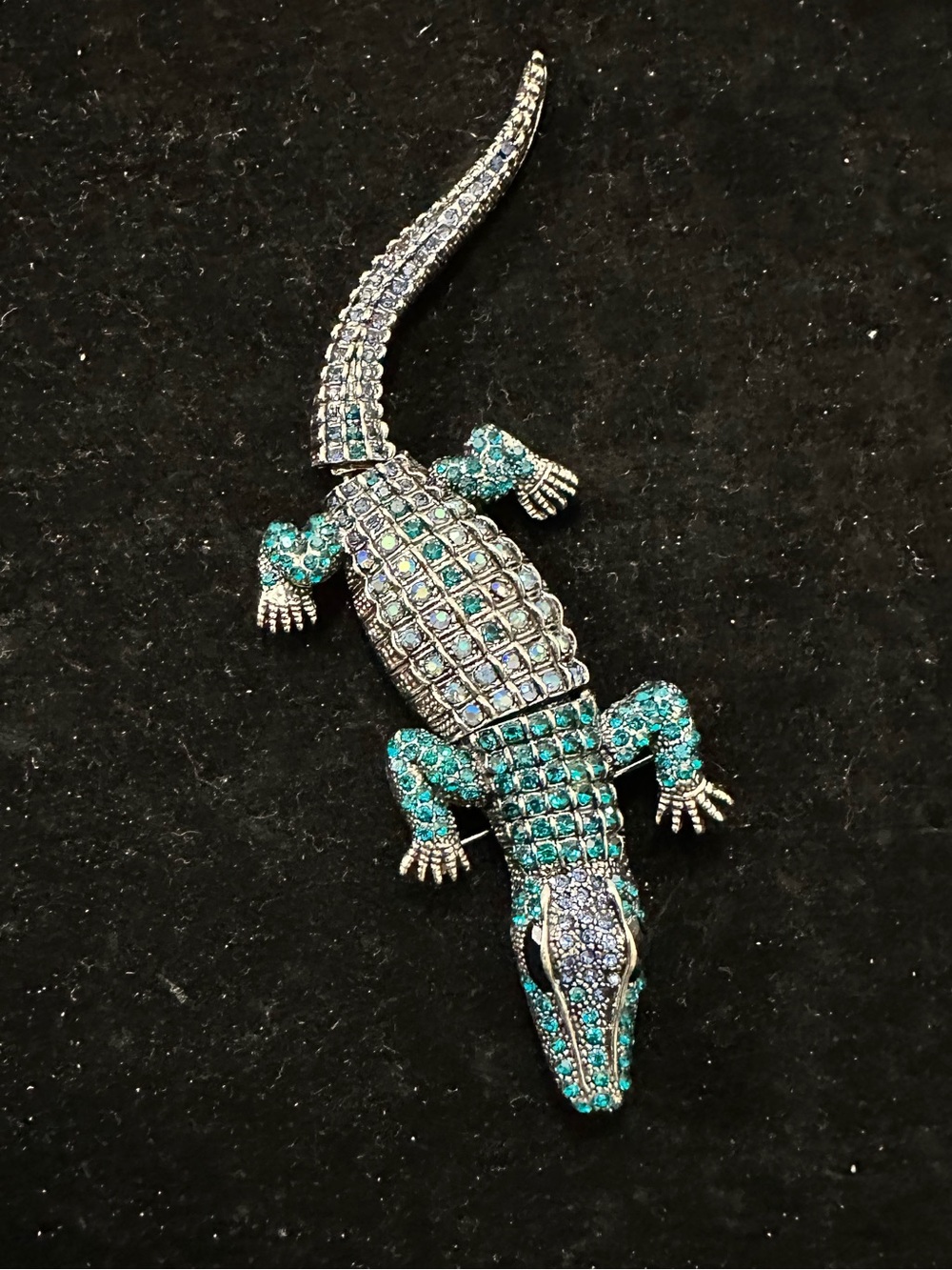 Alligator/Croc pendant and brooch 5in.